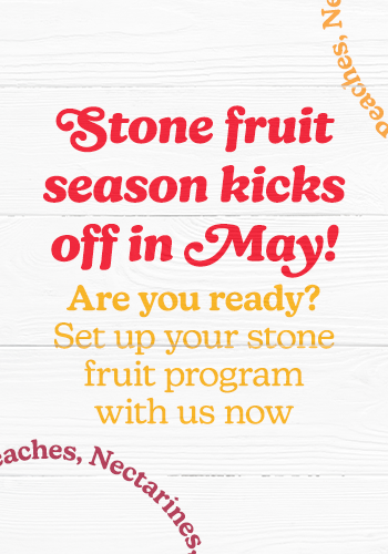 Stone fruit season kicks off in May!