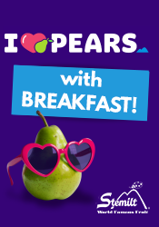 I love pears with breakfast!
