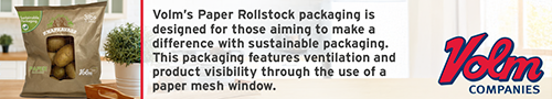 Volm Companies - Volm's Paper Rollstock packaging is designed for those aiming to make a difference with sustainable packaging  This packaging features ventilation and product visibility through the use of a paper mesh window