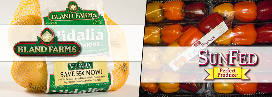 Bland Farms New Vidalia Onion Promotional Items, SunFed Year Round Pepper Program