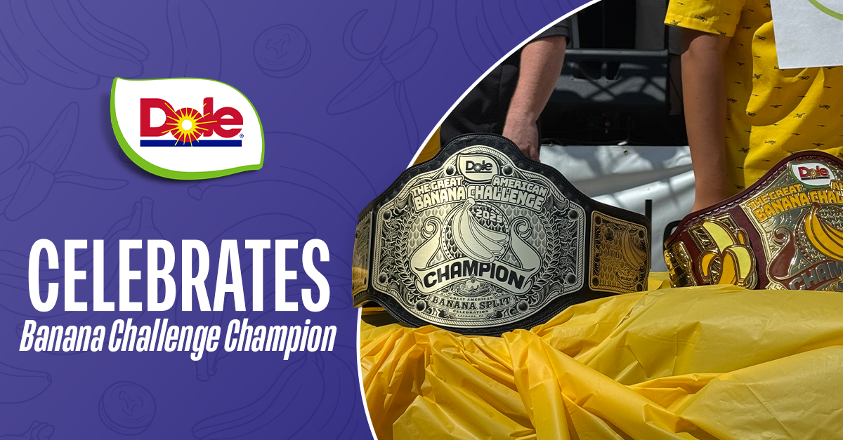 William Price Sets a New World Record During 3rd Annual Dole Peel-and-Eat Banana-Contest at Great American Banana Split Celebration; William Goldfield Comments