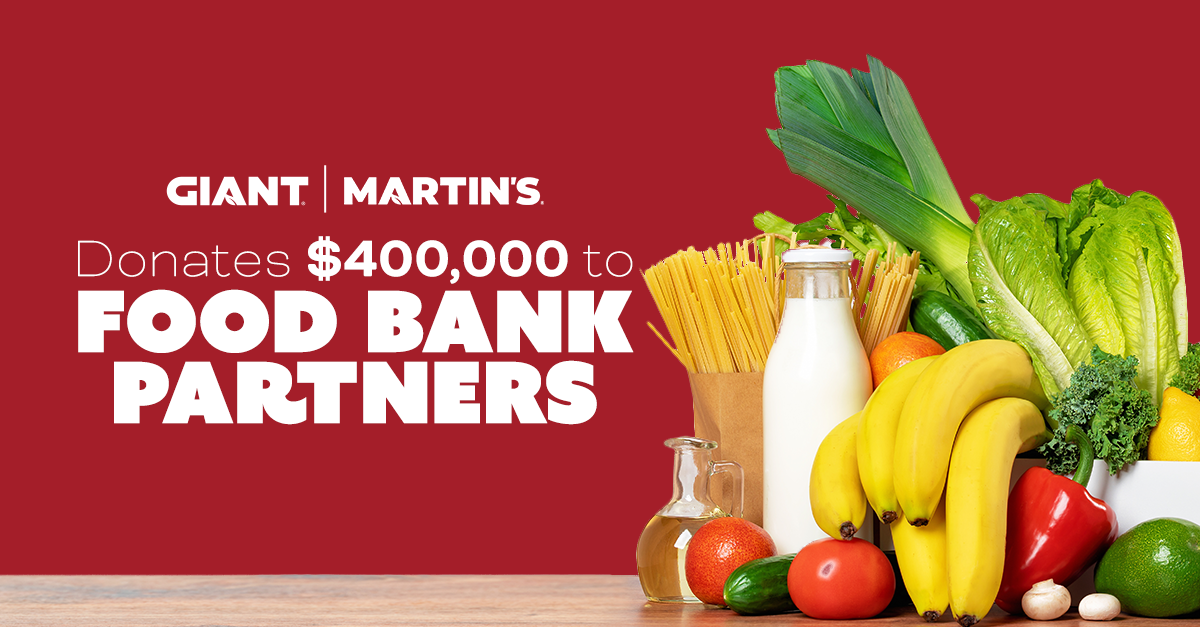 GIANT and MARTIN’S Kickoff Hunger Action Month with $400,000 Donation to Local Food Banks; Courtney Hopcraft Comments