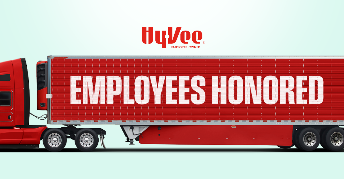 Three Longtime Sioux Falls Hy-Vee Employees Honored with Pictures on Trucks