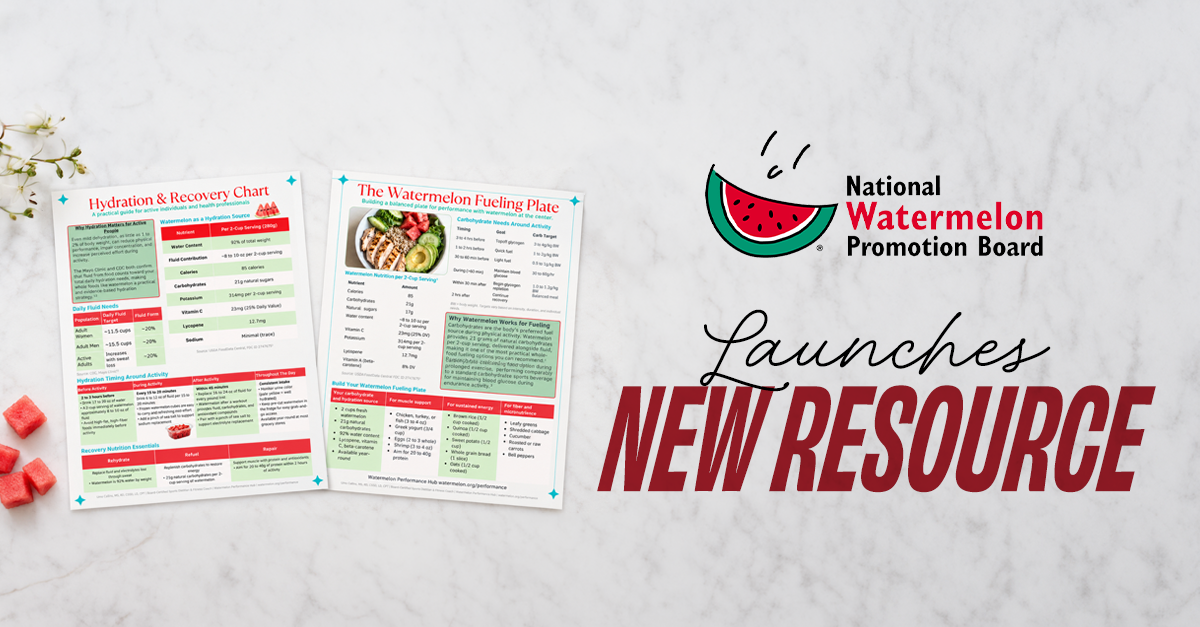 National Watermelon Promotion Board Launches Watermelon Performance Hub for Everyday Athletes; Umo Callins Shares