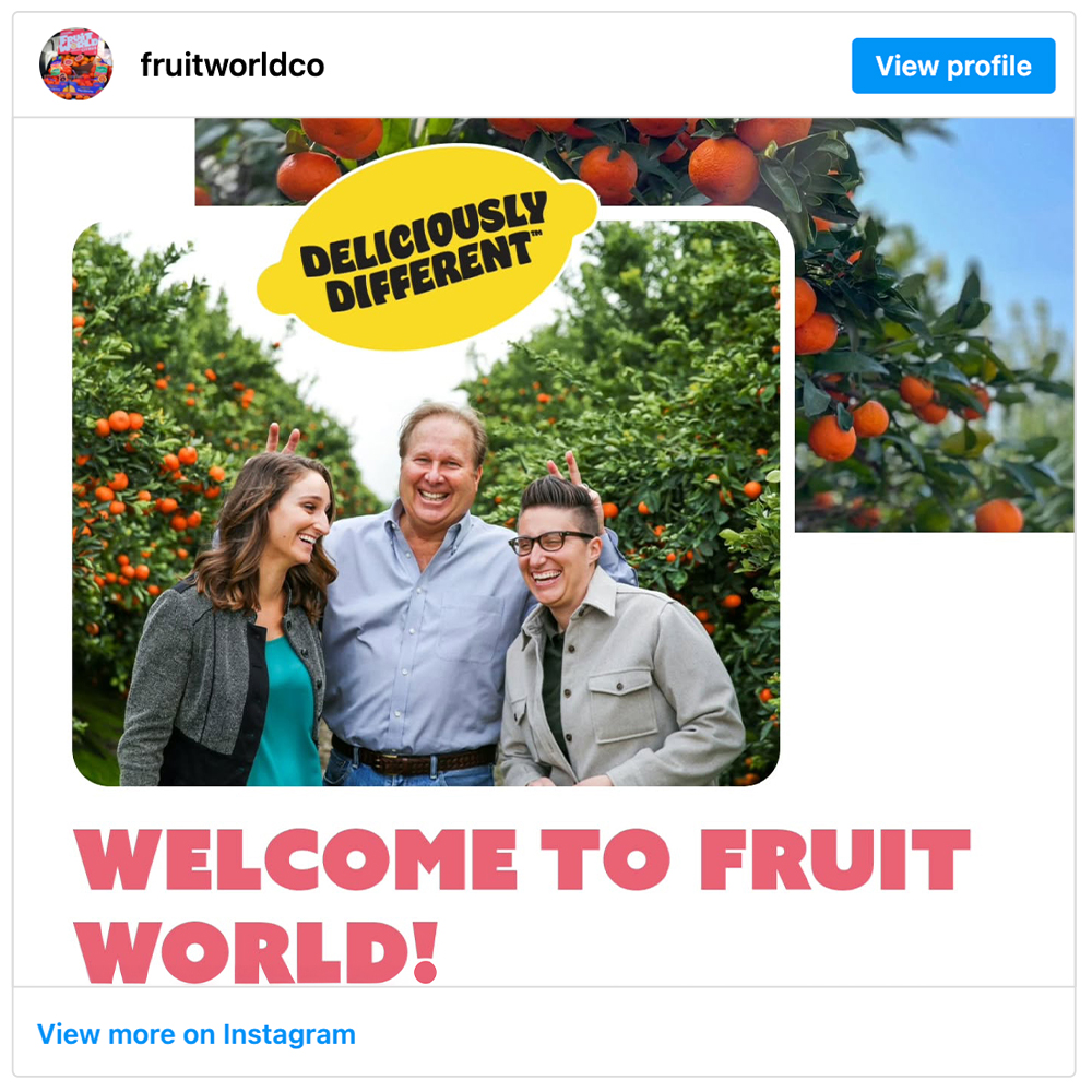 Get social with Fruit World | January 2, 2025 10:30 AM