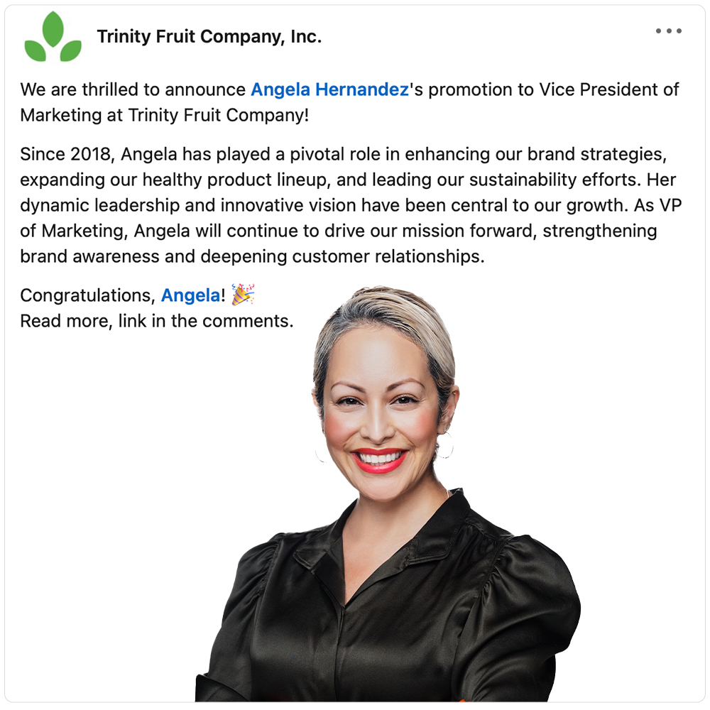 Get social with Trinity Fruit Company | January 2, 2025 10:30 AM