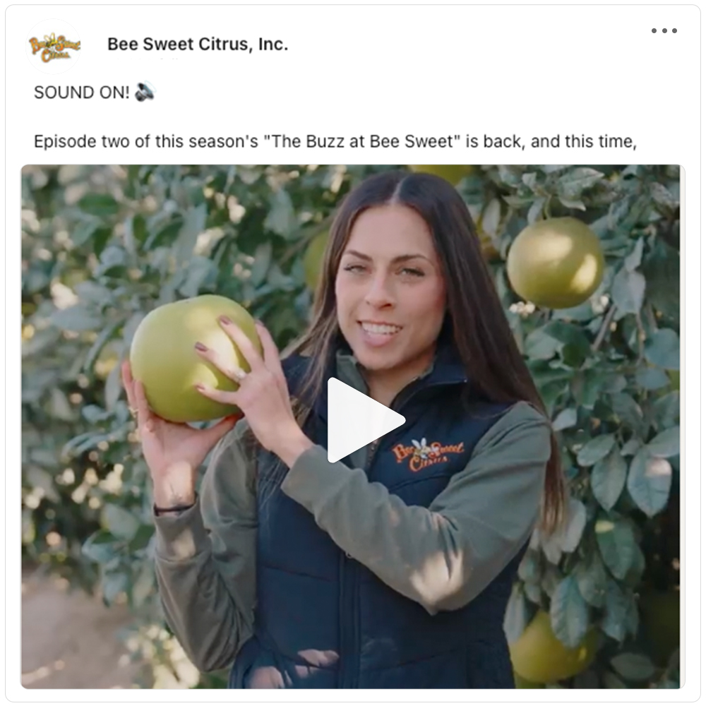 Get social with Bee Sweet Citrus | January 8, 2025 5:00 AM