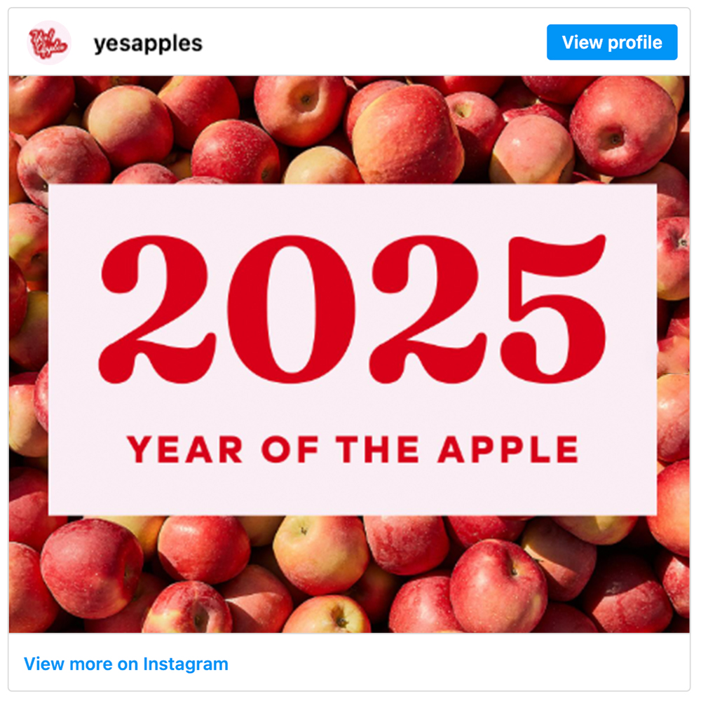 Get social with Yes! Apples | January 9, 2025 5:00 AM