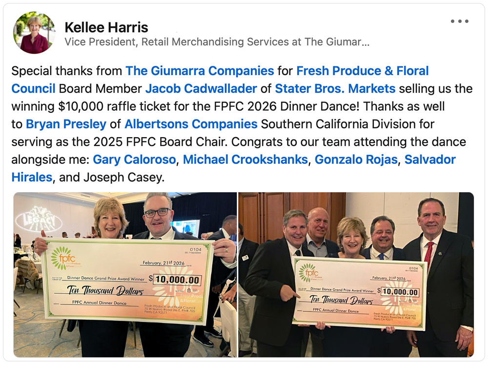 Get social with Giumarra Companies | March 6, 2026 10:30 AM