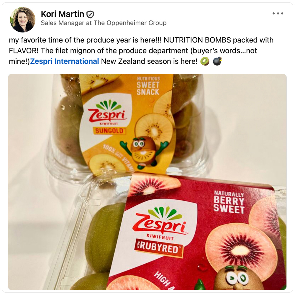 Get social with Zespri | May 18, 2026 10:30 AM