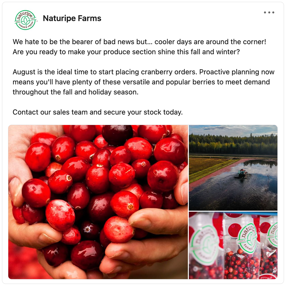 Get social with Naturipe | September 8, 2025 5:00 AM
