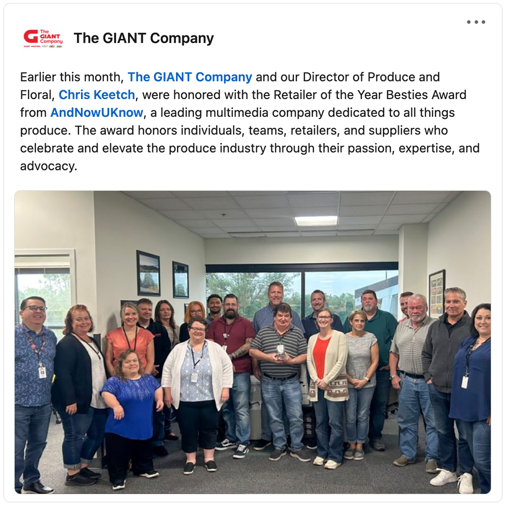 Get social with The GIANT Company | September 8, 2025 10:30 AM