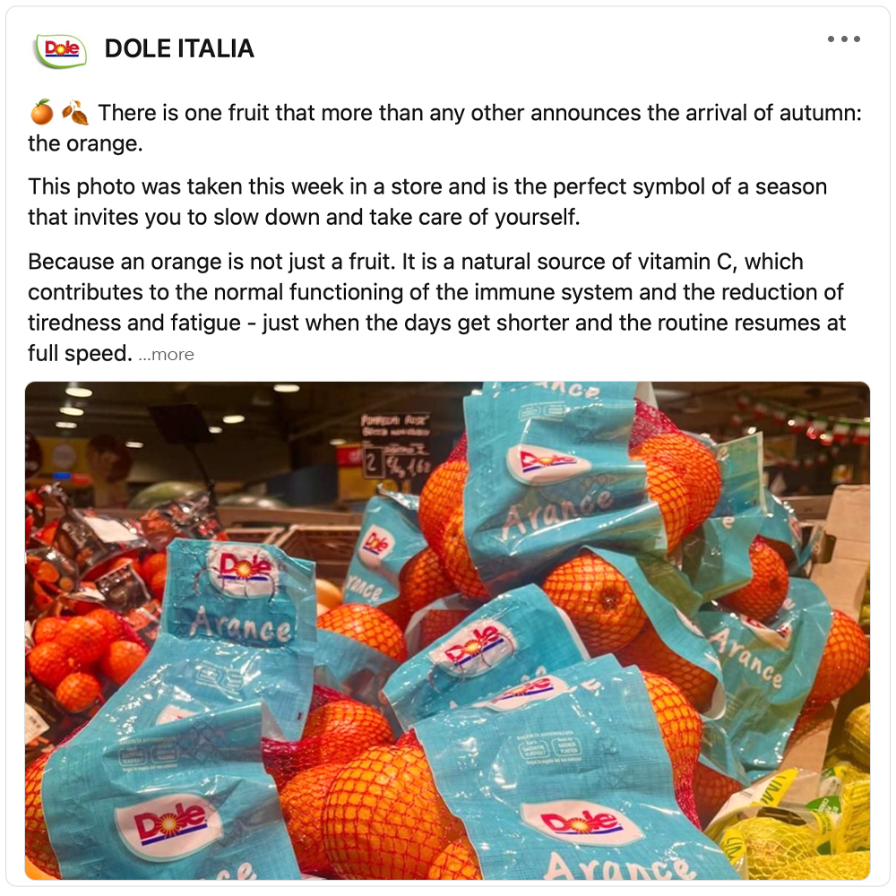 Get social with Dole Food Company | October 1, 2026 5:00 AM