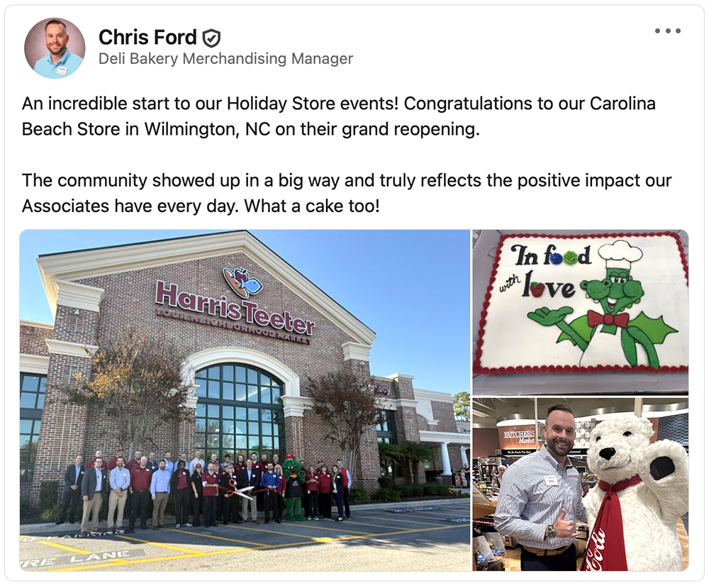Get social with Harris Teeter Supermarkets | November 18, 2025 5:00 AM