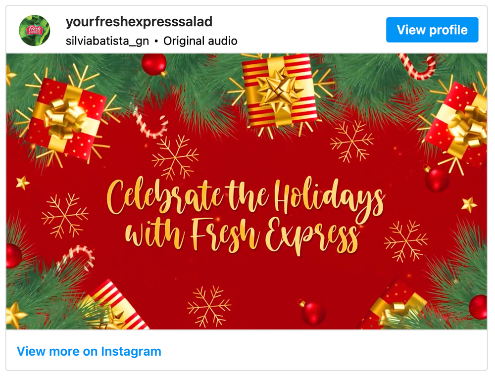 Get social with Fresh Express | December 27, 2024 10:30 AM