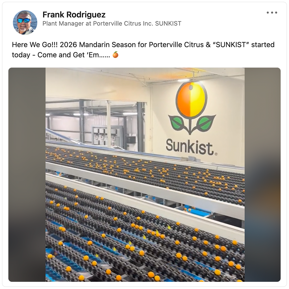 Get social with Sunkist Growers | October 31, 2025 5:00 AM