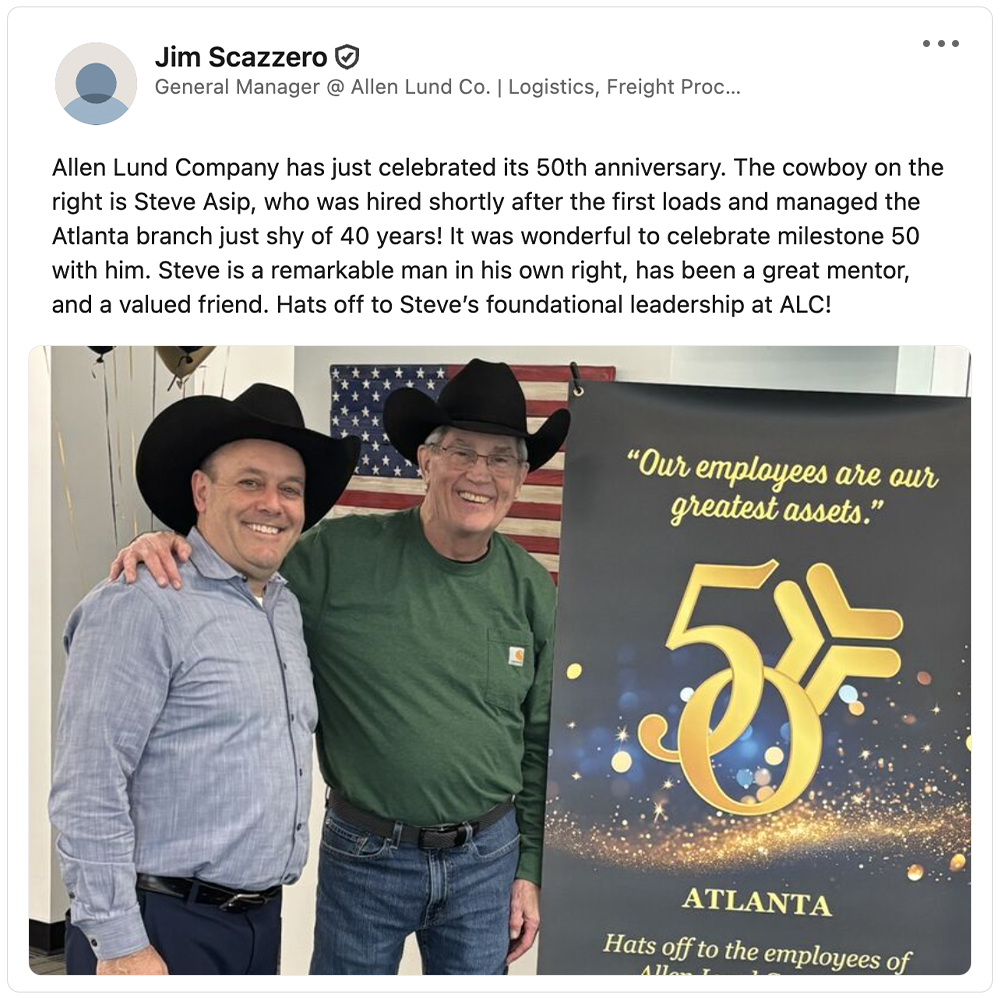 Get social with Allen Lund Company | February 10, 2026 5:00 AM