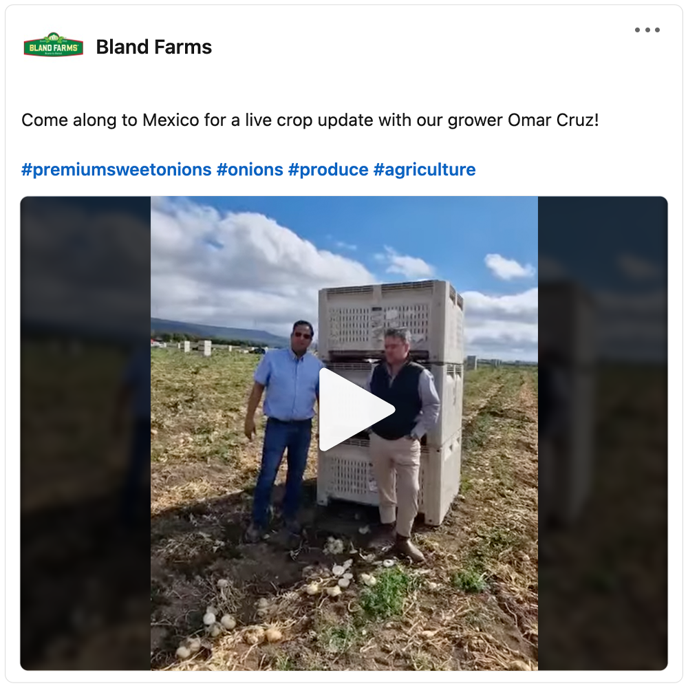 Get social with  Bland Farms | February 10, 2026 10:30 AM