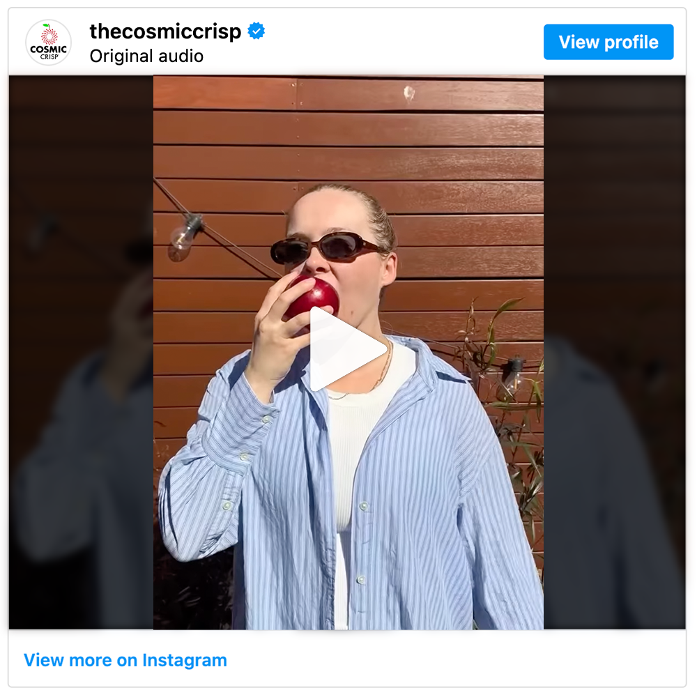 Get social with  Cosmic Crisp | August 13, 2025 10:30 AM
