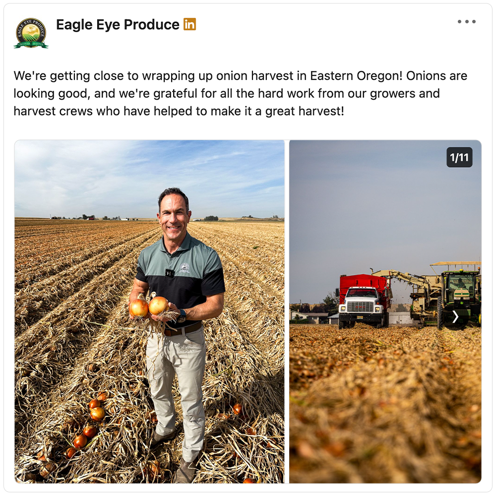 Get social with Eagle Eye Produce | October 13, 2026 10:30 AM