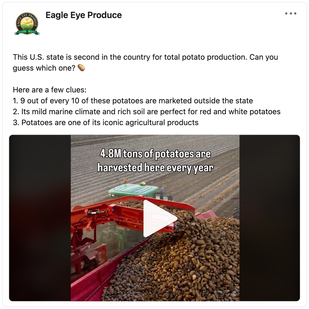 Get social with  Eagle Eye Produce | September 10, 2026 5:00 AM