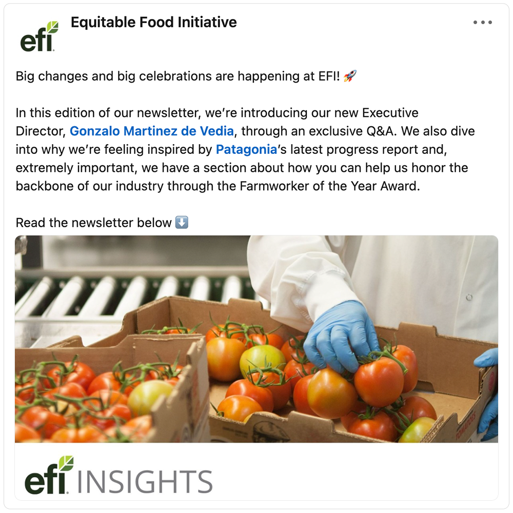 Get social with Equitable Food Initiative | February 11, 2026 10:30 AM