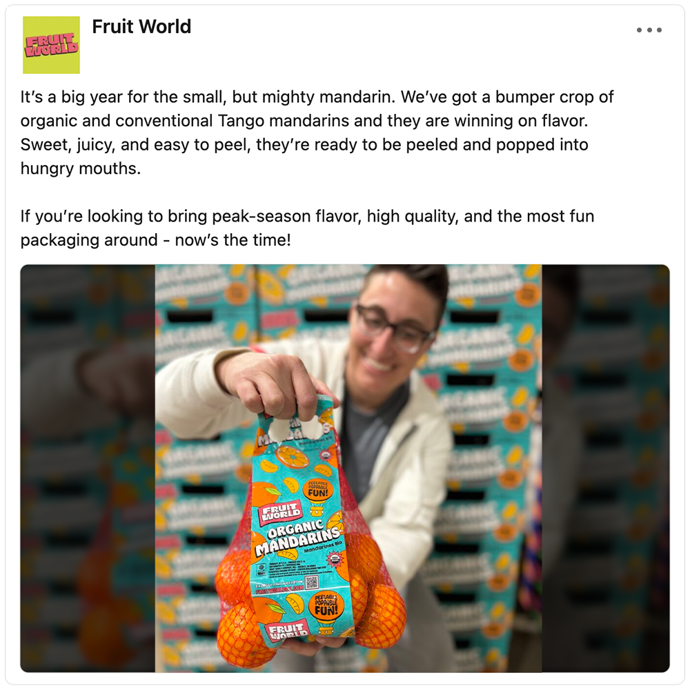 Get social with Fruit World | April 14, 2025 10:30 AM