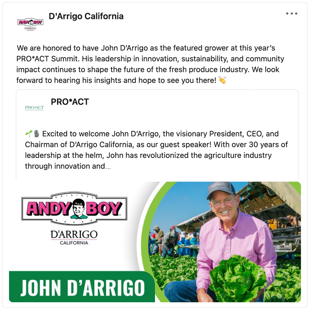Get social with  D'Arrigo California | April 8, 2025 5:00 AM
