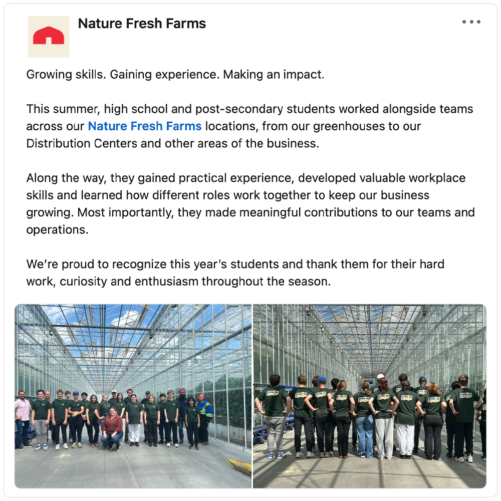 Get social with  Nature Fresh Farms | September 11, 2026 5:00 AM