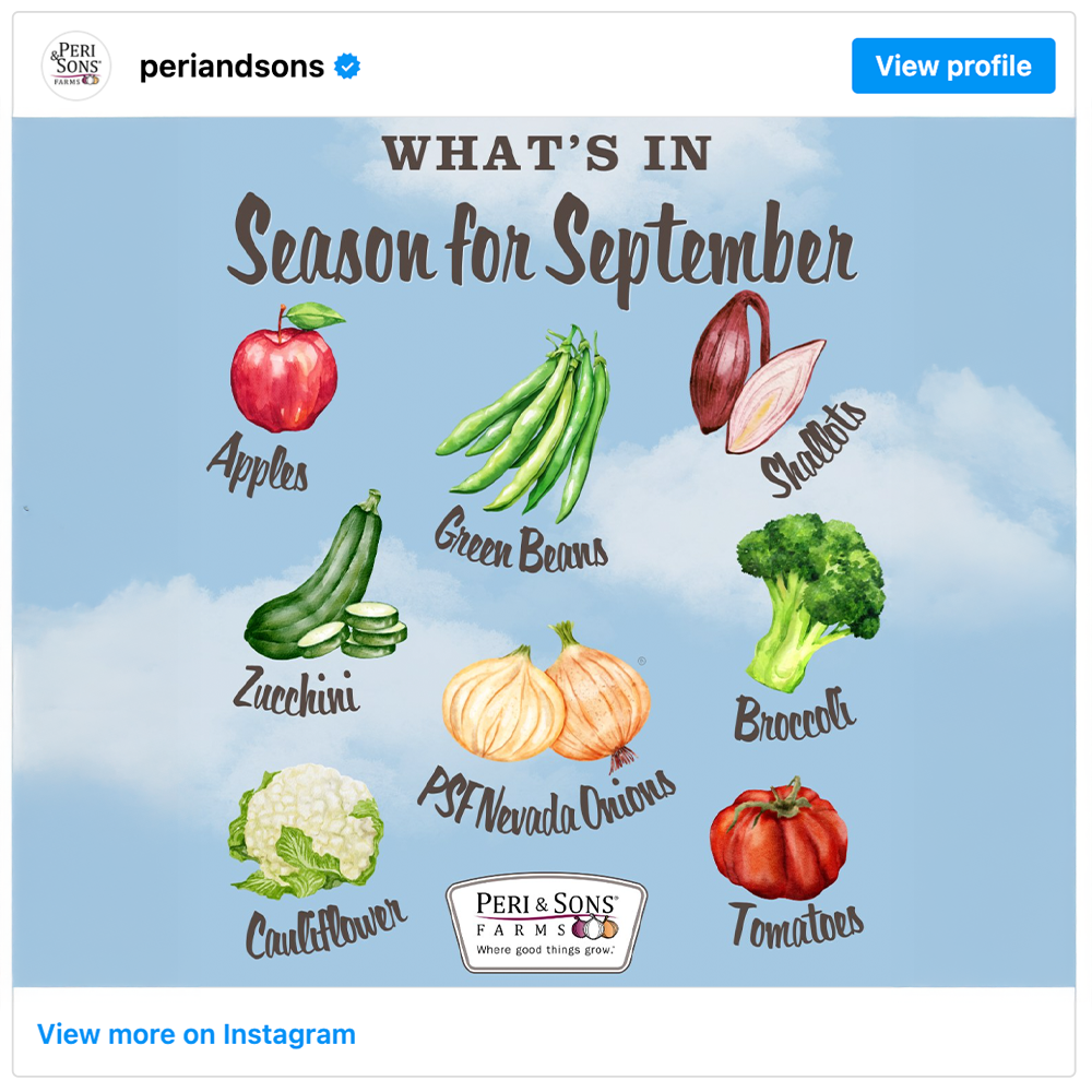Get social with Peri & Sons Farms | September 23, 2025 5:00 AM