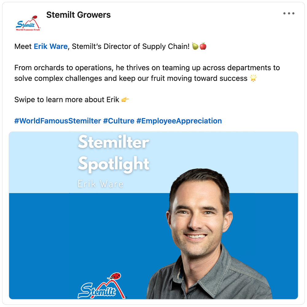Get social with  Stemilt | September 24, 2025 10:30 AM