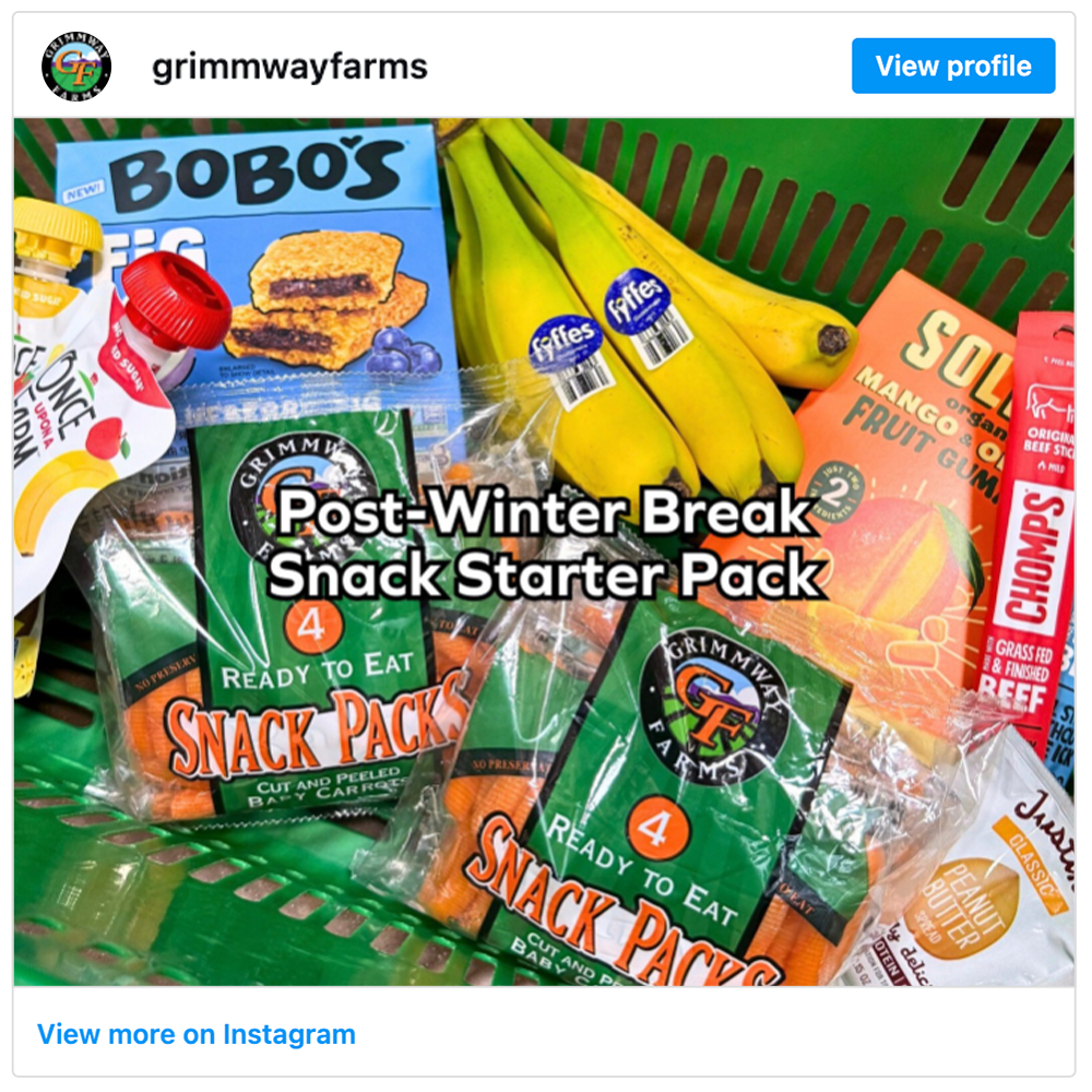 Get social with Grimmway Farms | January 15, 2026 10:30 AM