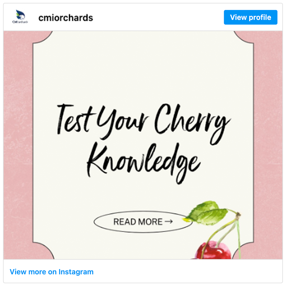 Get social with CMI Orchards | April 17, 2025 5:00 AM