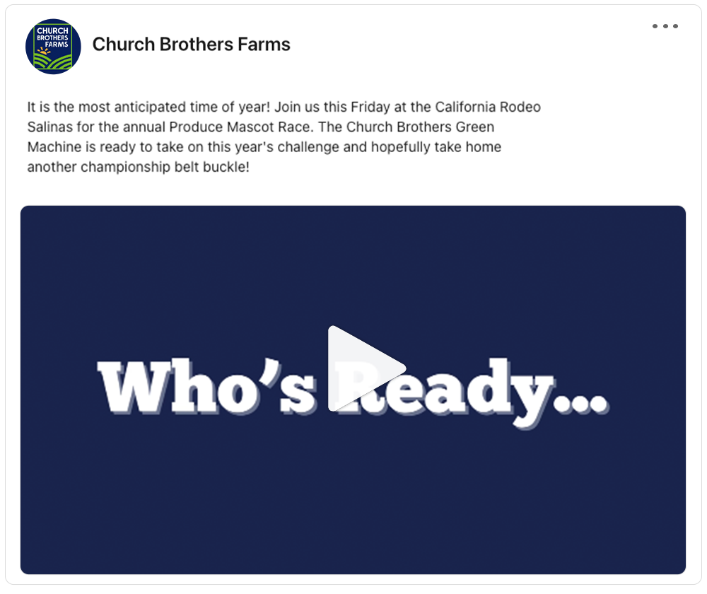 Get social with Church Bros Farms | July 24, 2025 5:00 AM