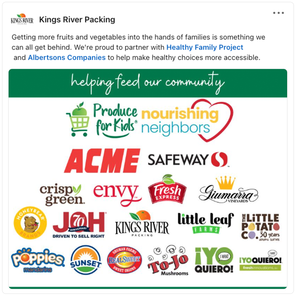 Get social with Kings River Packing | September 18, 2026 5:00 AM