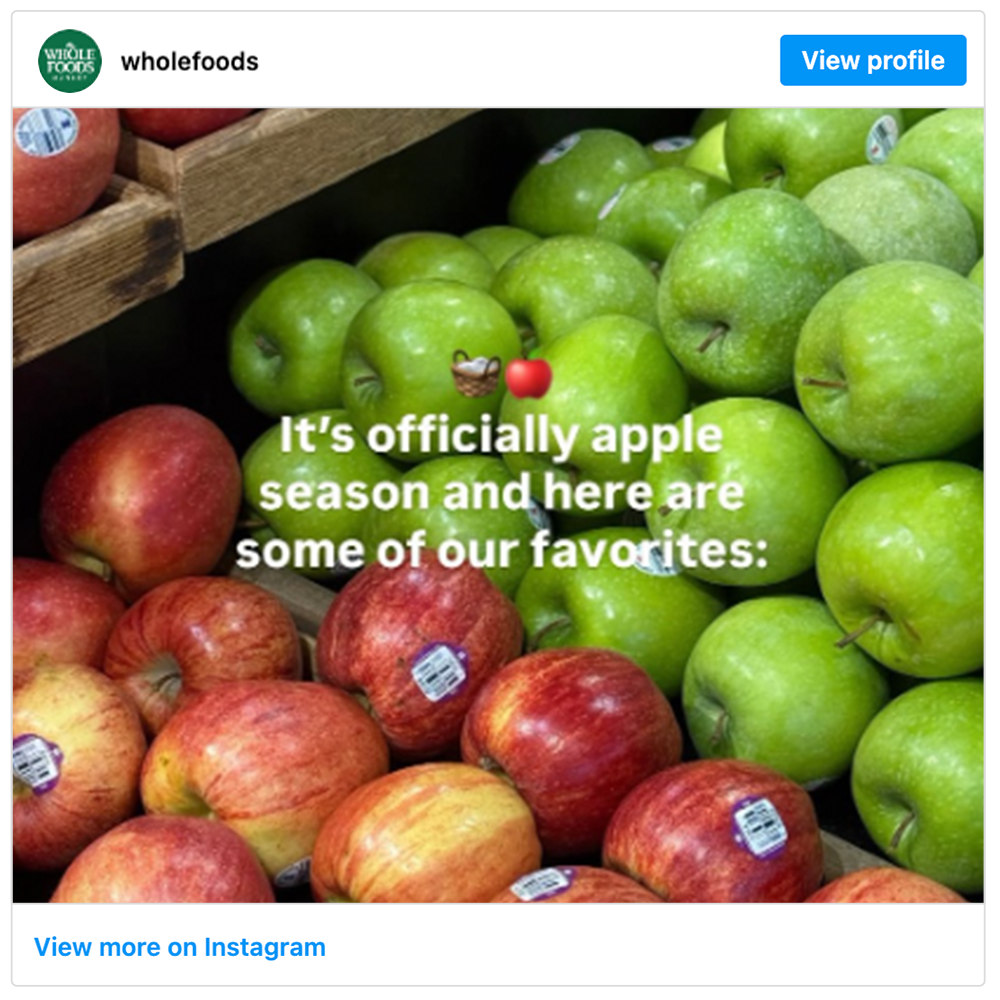 Get social with Whole Foods Market | September 30, 2025 5:00 AM