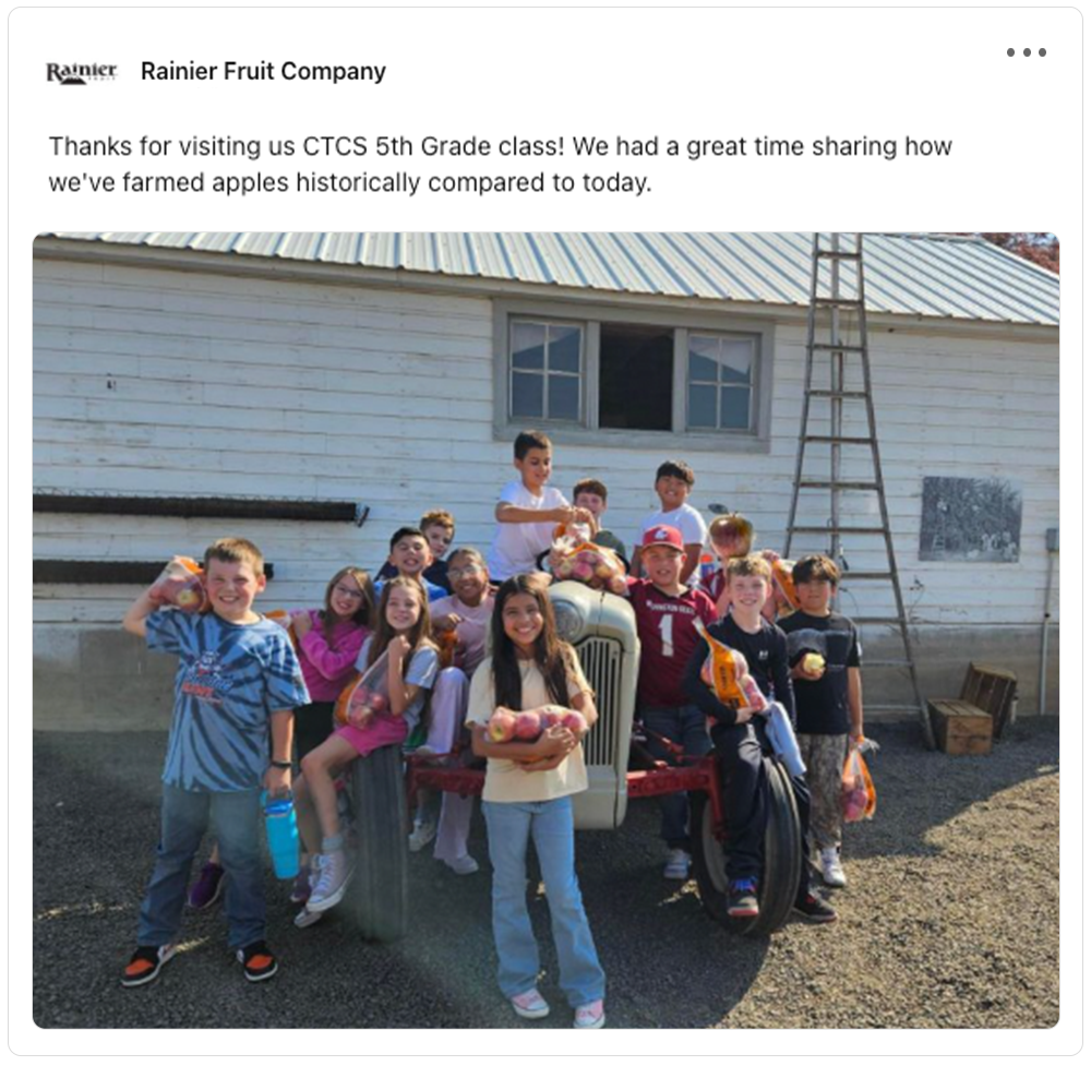 Get social with Rainier Fruit Company | October 1, 2025 10:30 AM