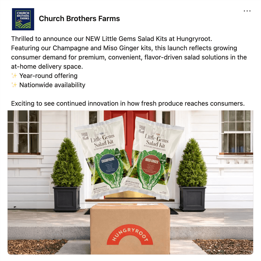Get social with Church Bros Farms | February 25, 2026 5:00 AM
