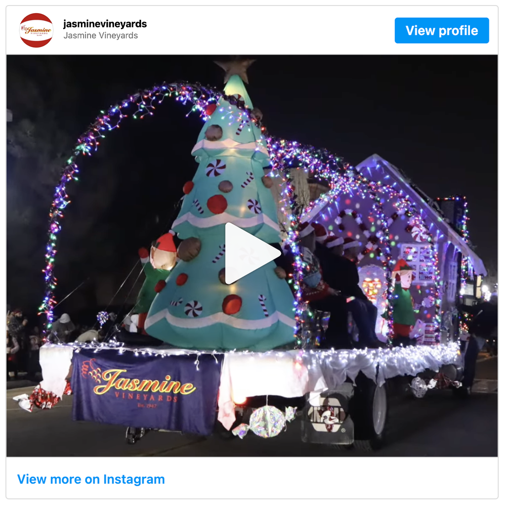 Get social with Jasmine Vineyards | December 23, 2024 5:00 AM