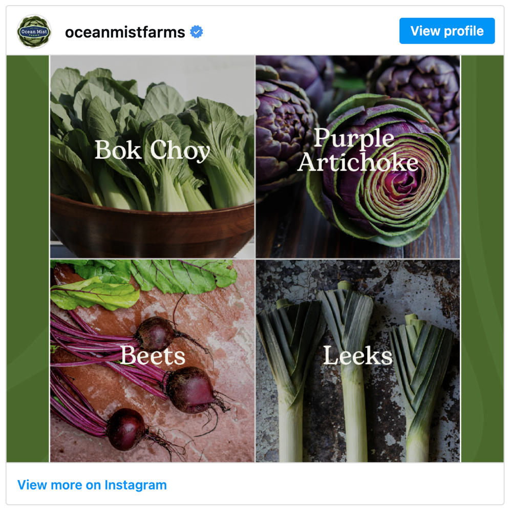 Get social with Ocean Mist® Farms | February 6, 2026 5:00 AM