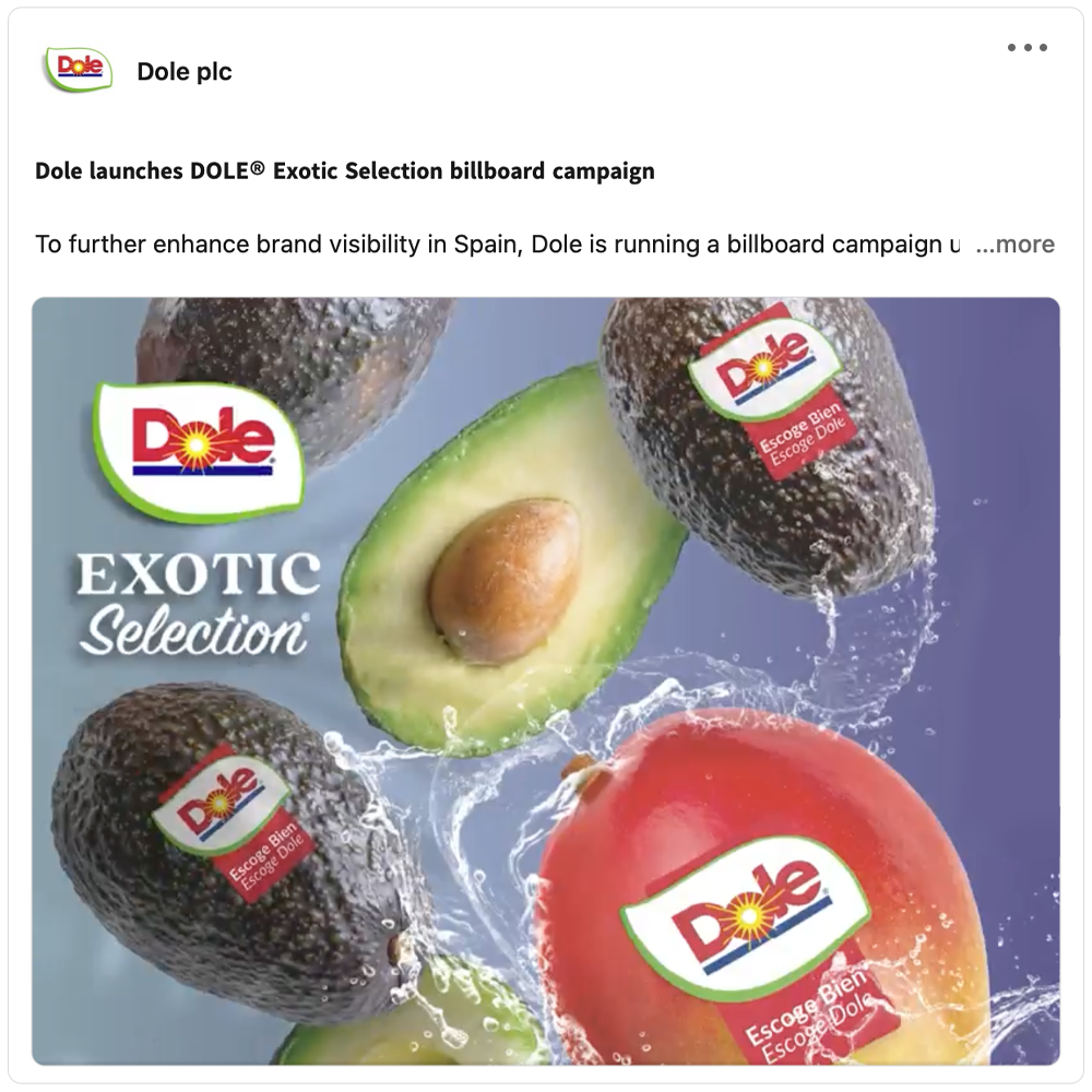 Get social with Dole Food Company | October 7, 2026 5:00 AM