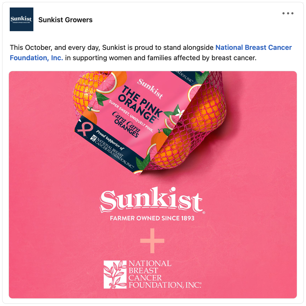 Get social with Sunkist Growers | October 9, 2026 10:30 AM