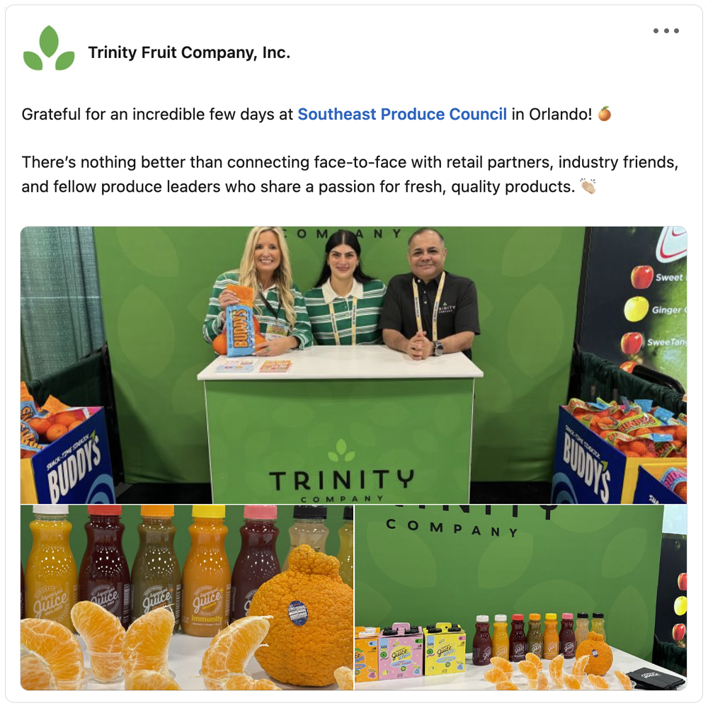 Get social with Trinity Fruit Company | March 11, 2026 6:00 AM
