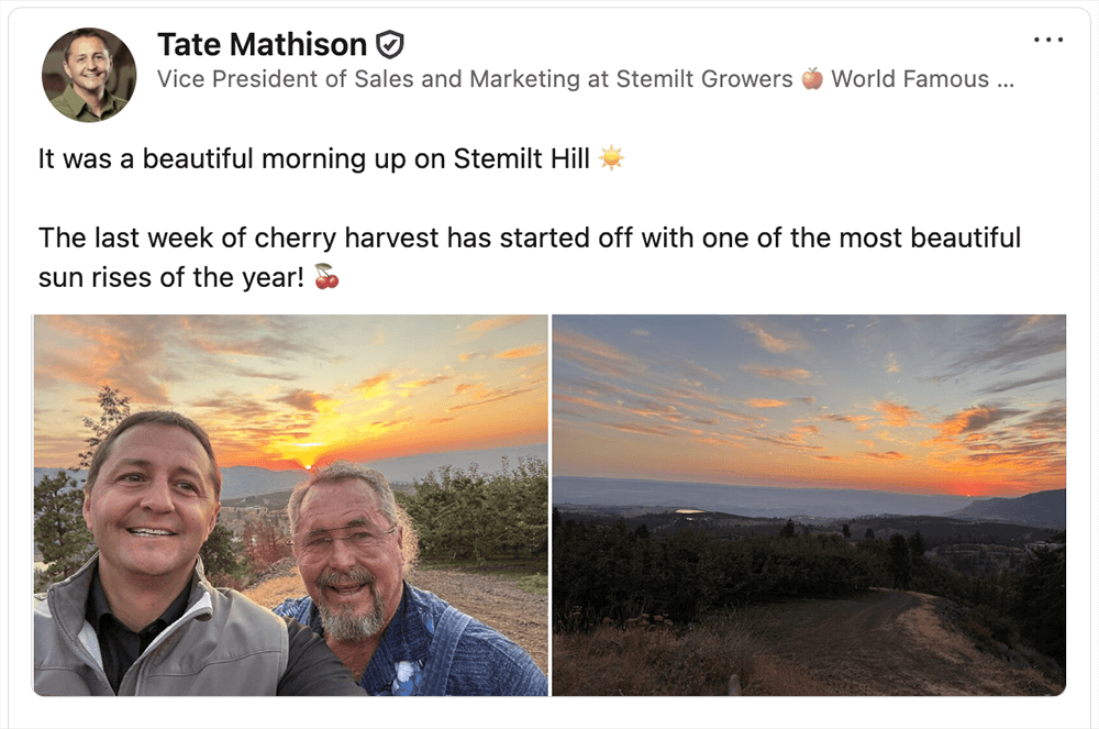 Get social with Stemilt | September 1, 2025 5:00 AM