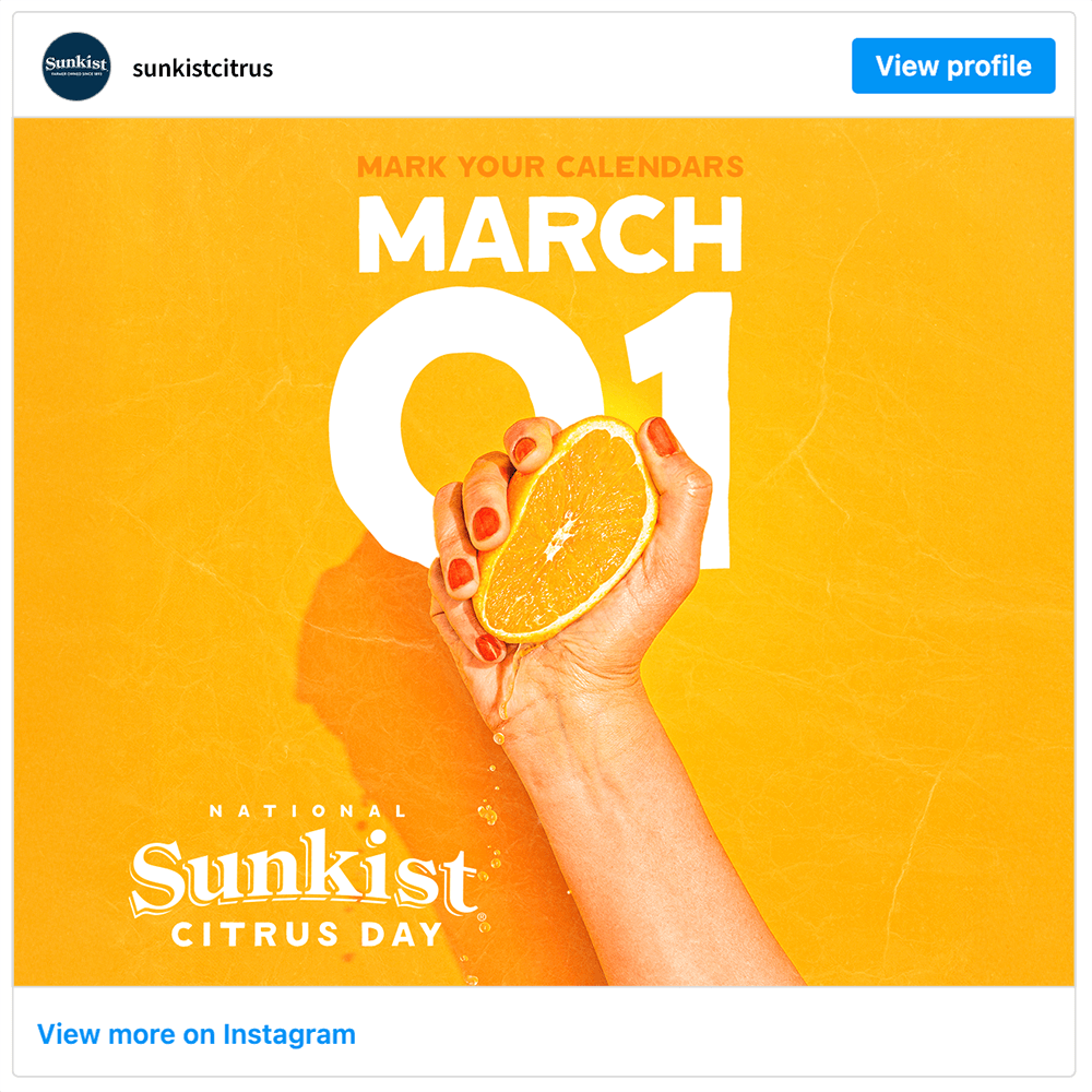 Get social with Sunkist Growers | February 24, 2026 5:00 AM