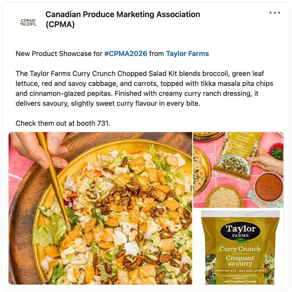 Get social with  Taylor Farms | April 27, 2026 10:30 AM