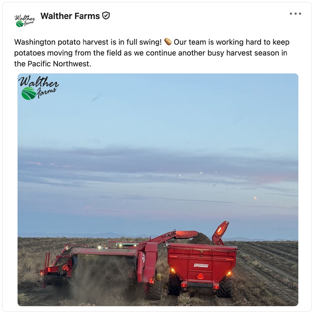 Get social with Walther Farms  | October 19, 2026 10:30 AM