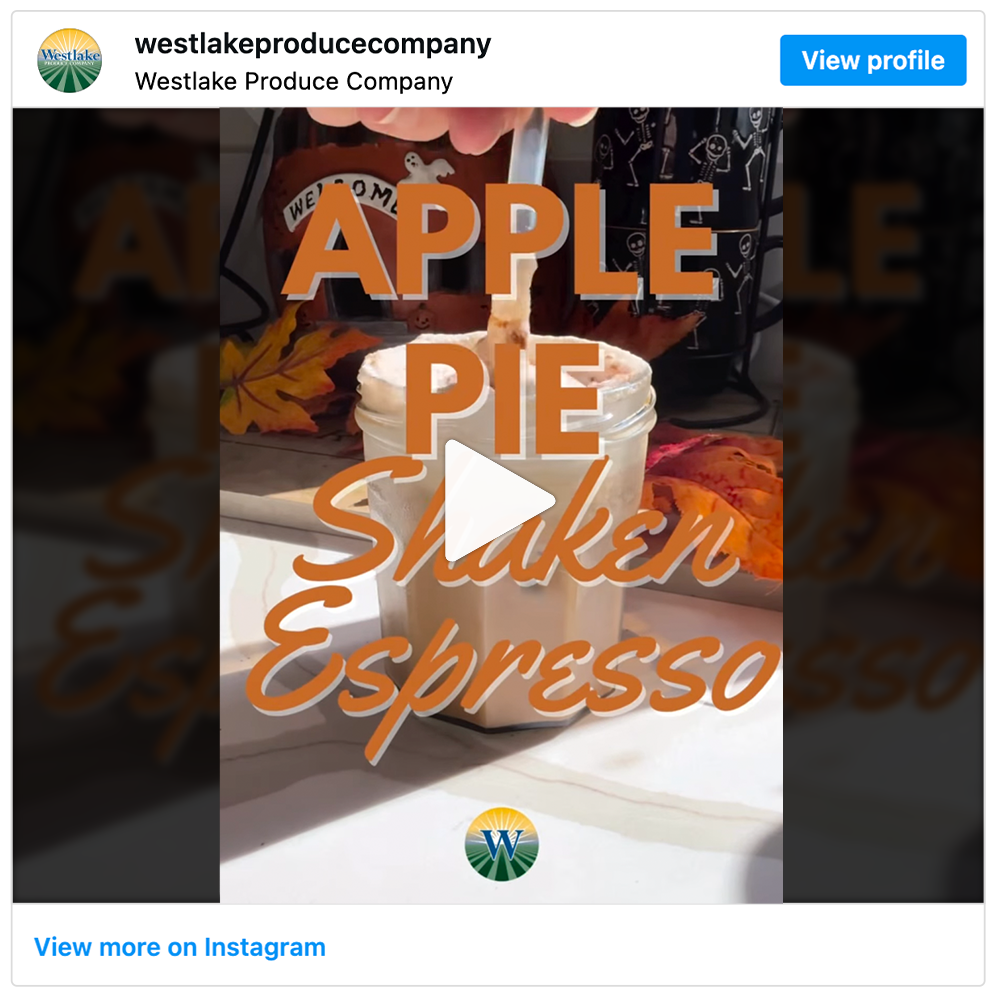 Get social with  Westlake Produce  | September 26, 2025 10:30 AM