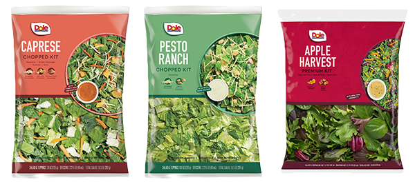 The company recently completed a bold new packaging refresh of its DOLE® Salad Kit line to make it easier for salad lovers to choose, shop, and enjoy their favorite all-inclusive salad experiences