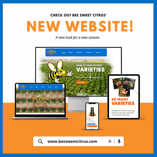 Bee Sweet Citrus has launched a new, immersive website for its digital audience, coinciding with the start of California’s 2025-2026 citrus season